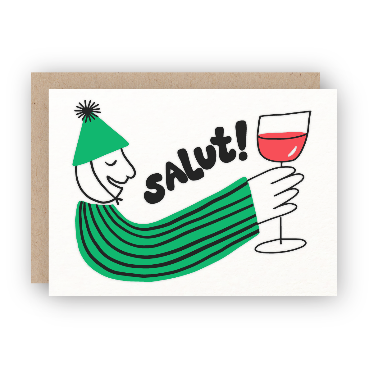 Salut Letterpress Greeting Card