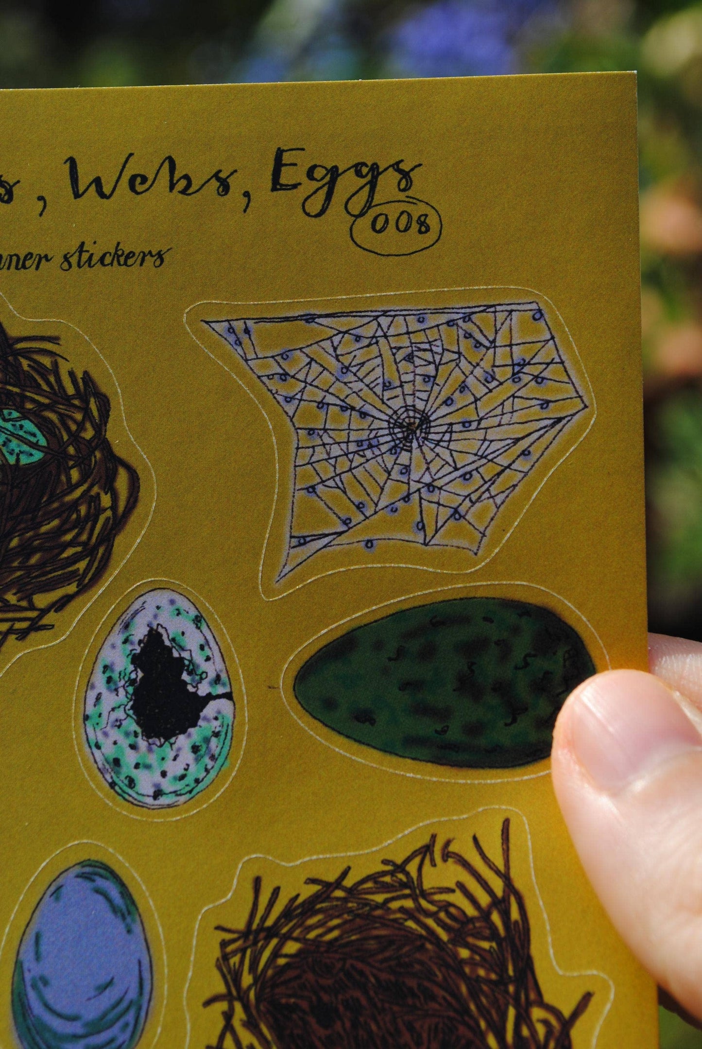 Sticker Sheet "Nests, Webs, Eggs" for journals and planners