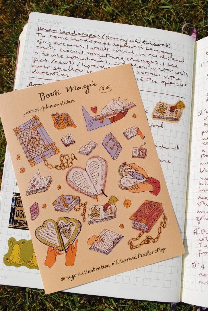 Sticker Sheet "Book Magic" for journals and planners