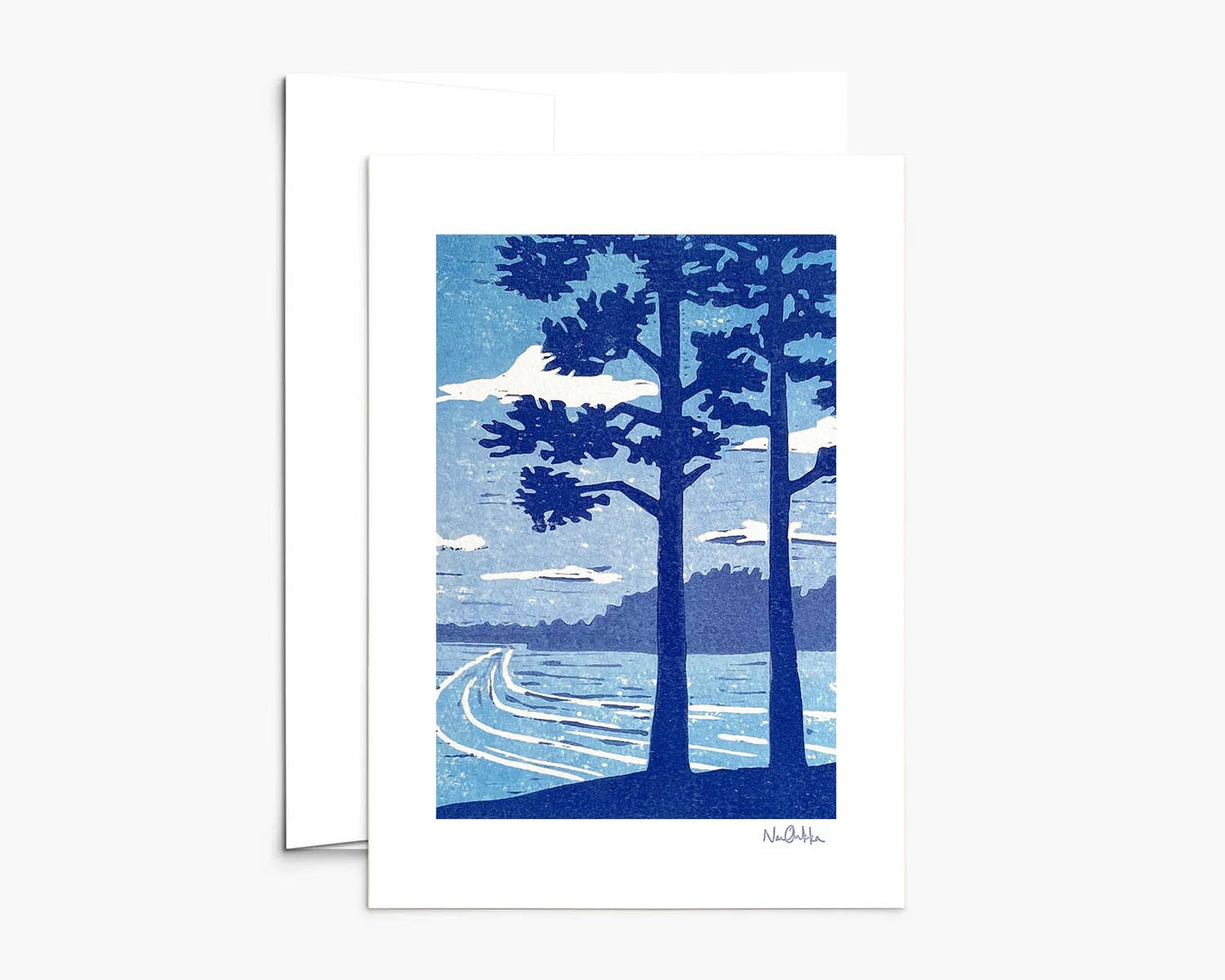 Through The Pines Greeting Card: NO Clear EcoSleeve