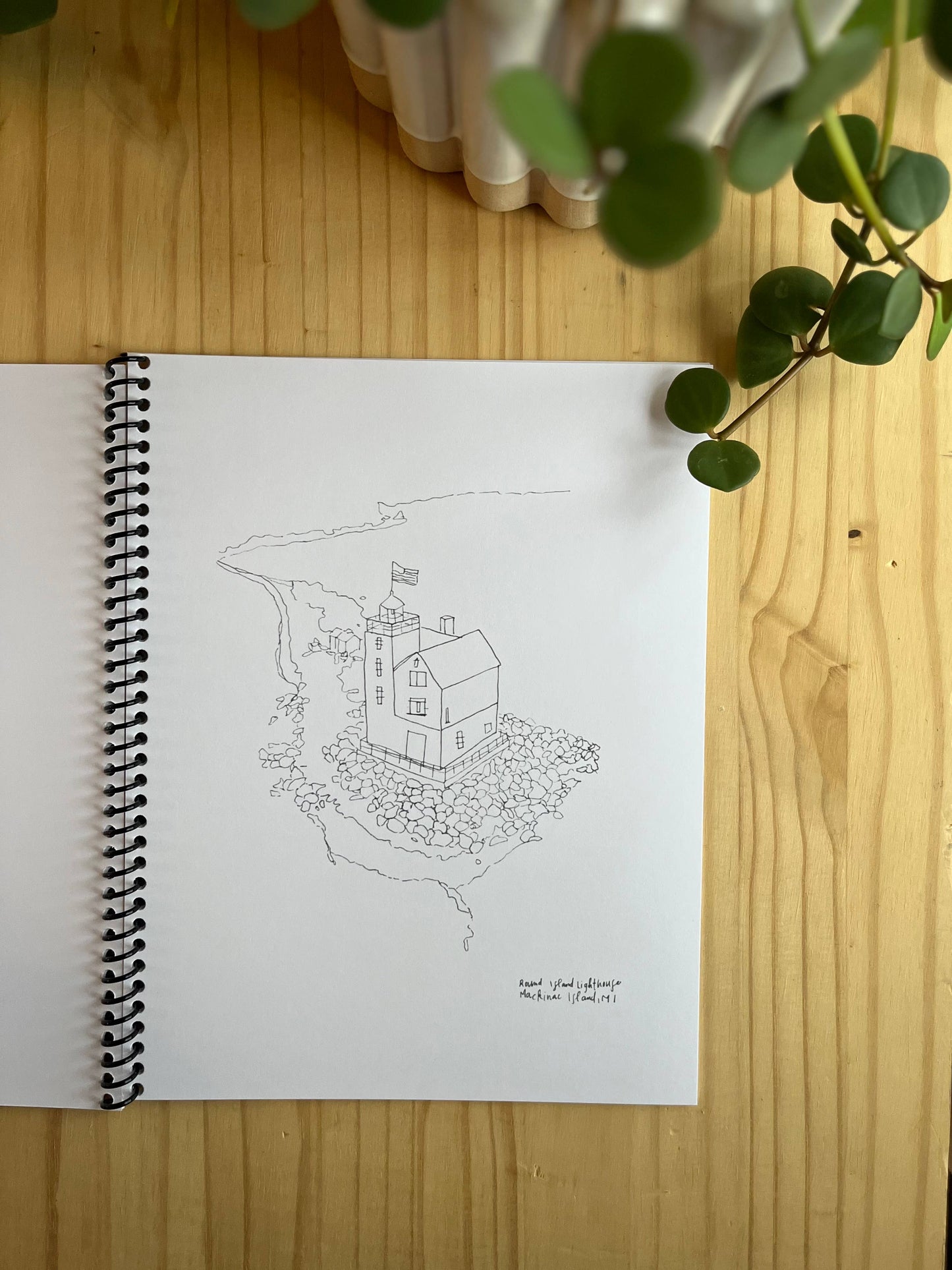 Michigan Lighthouse Watercolor Sketchbook