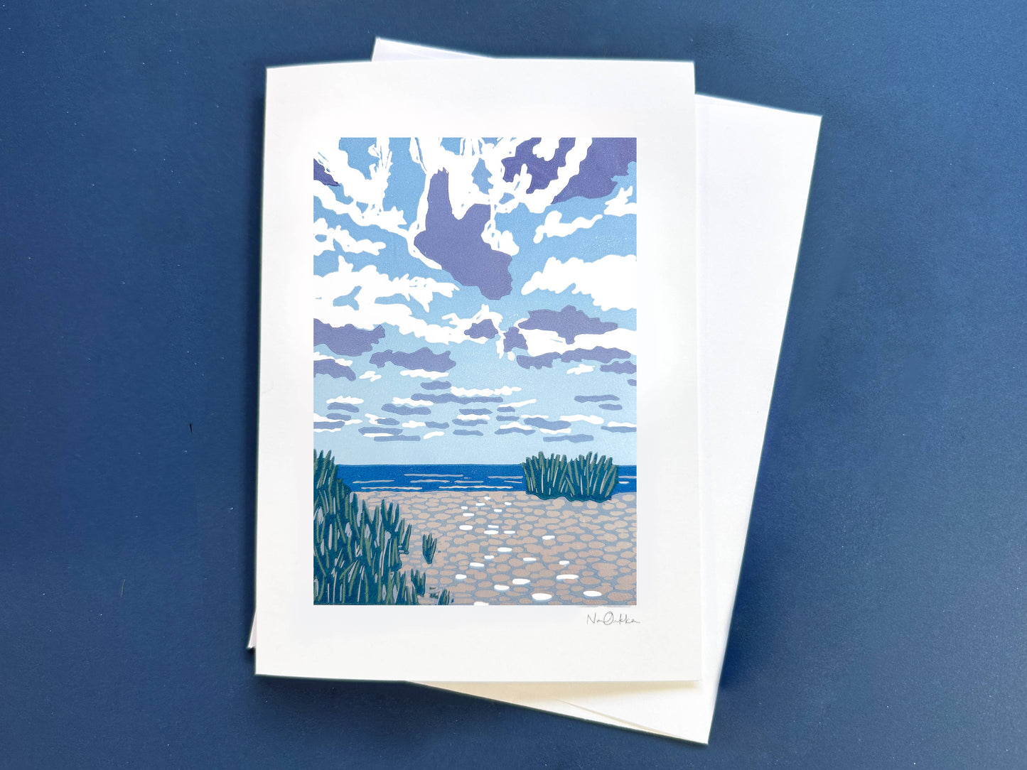 Beach Day Greeting Card: NO Clear EcoSleeve