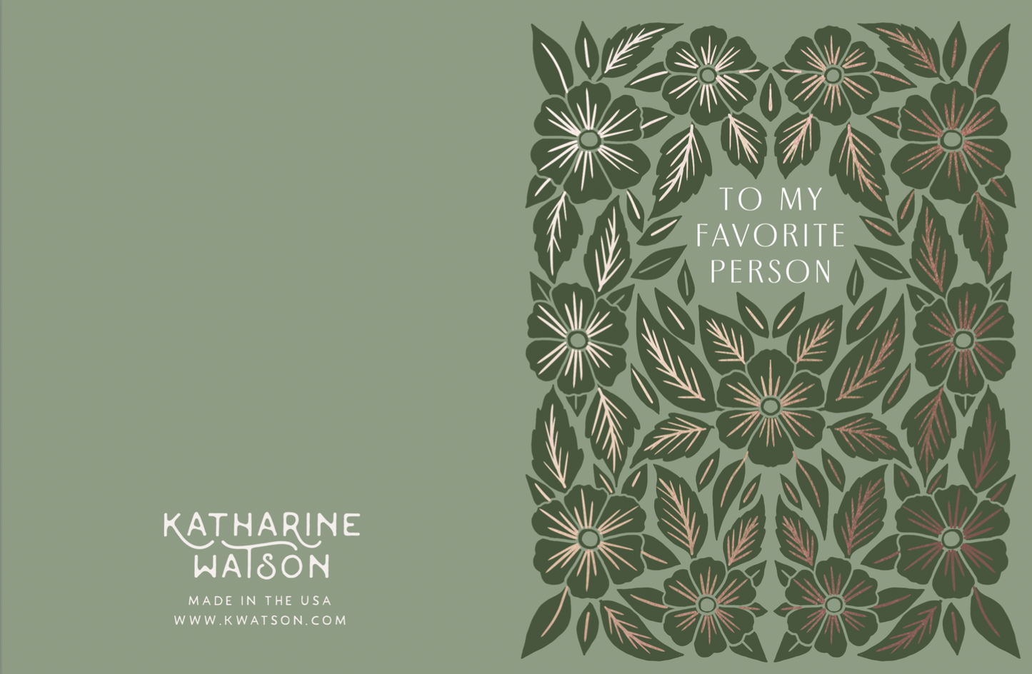 "To My Favorite Person," Greeting Card: Single
