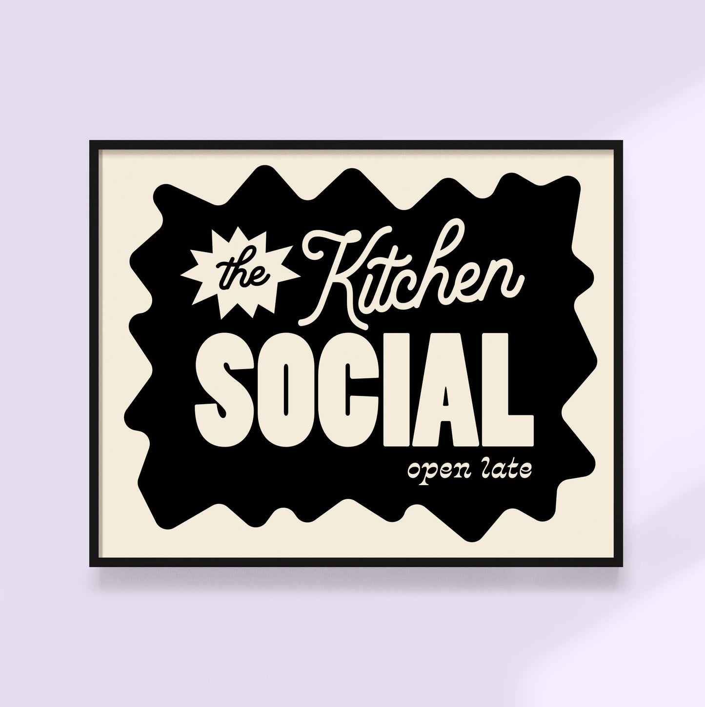 The Kitchen Social - Fun Kitchen Art Print: Pink / 8 x 10"