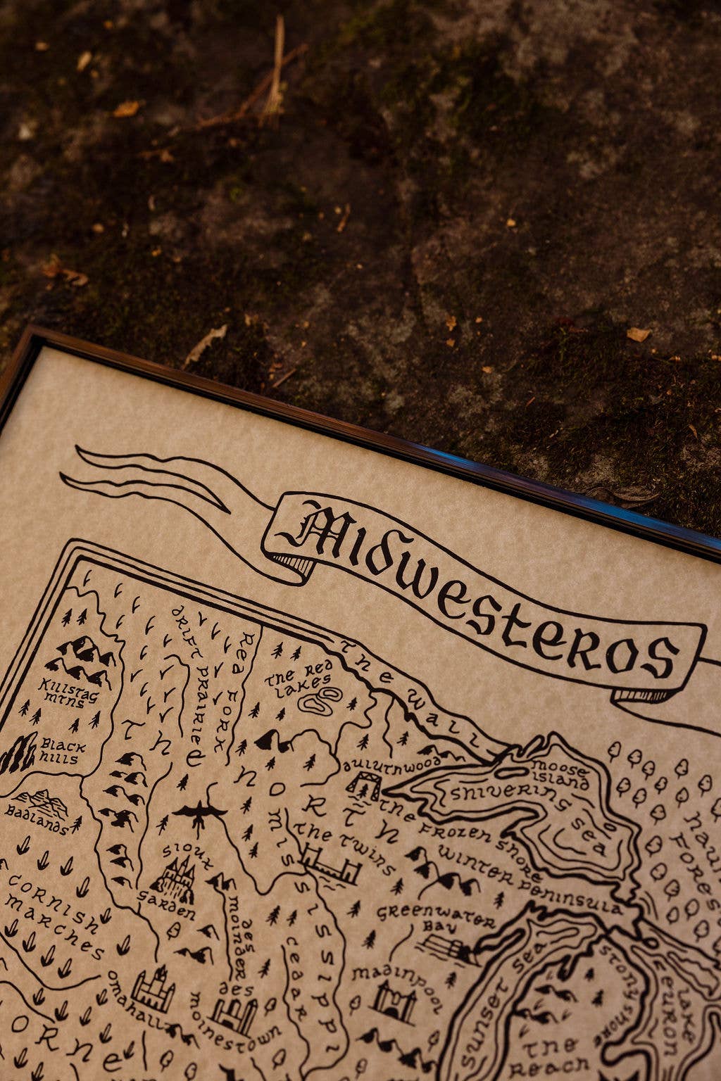 Midwesteros Map Print: 14 x 11
