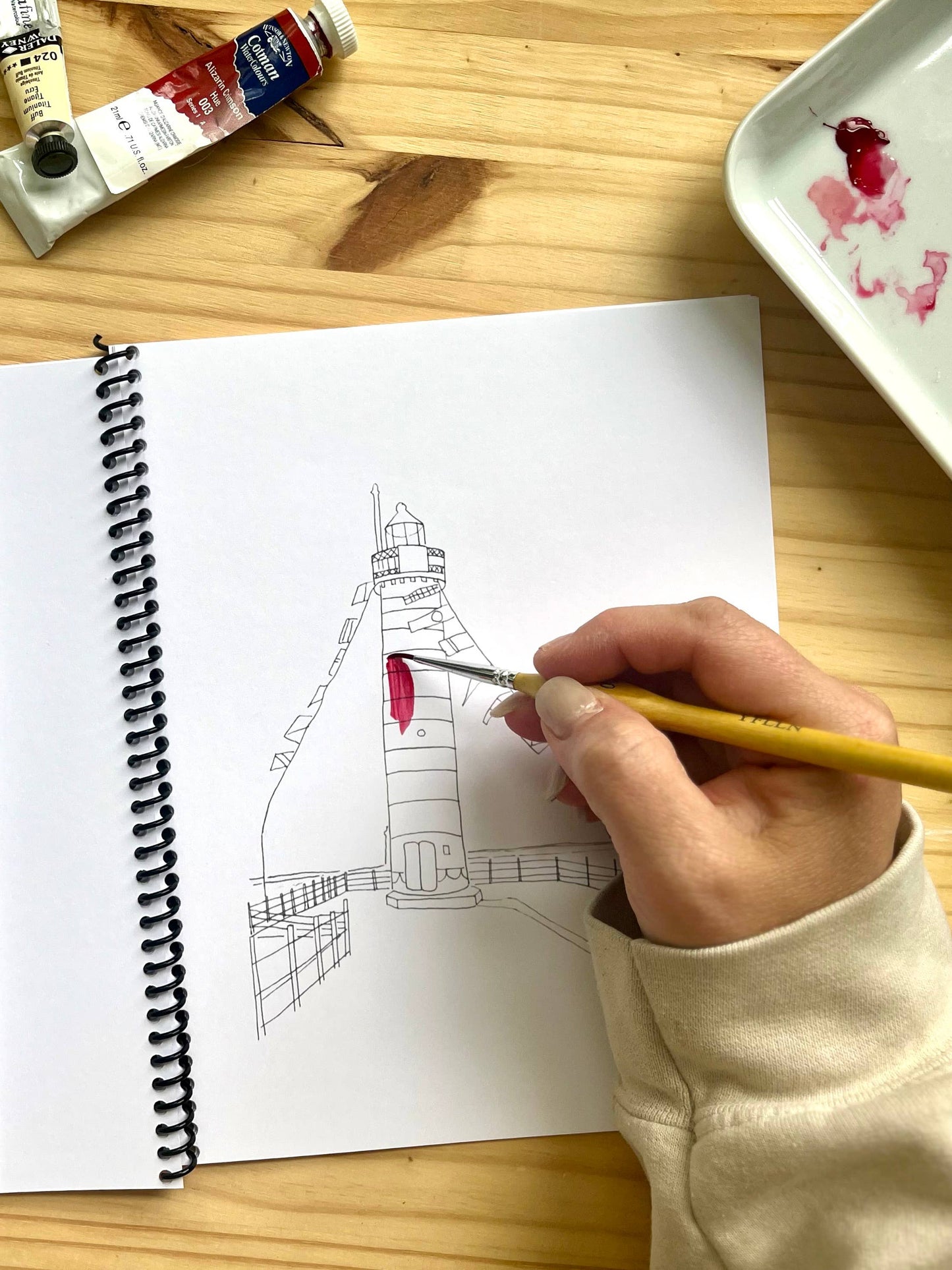 Michigan Lighthouse Watercolor Sketchbook