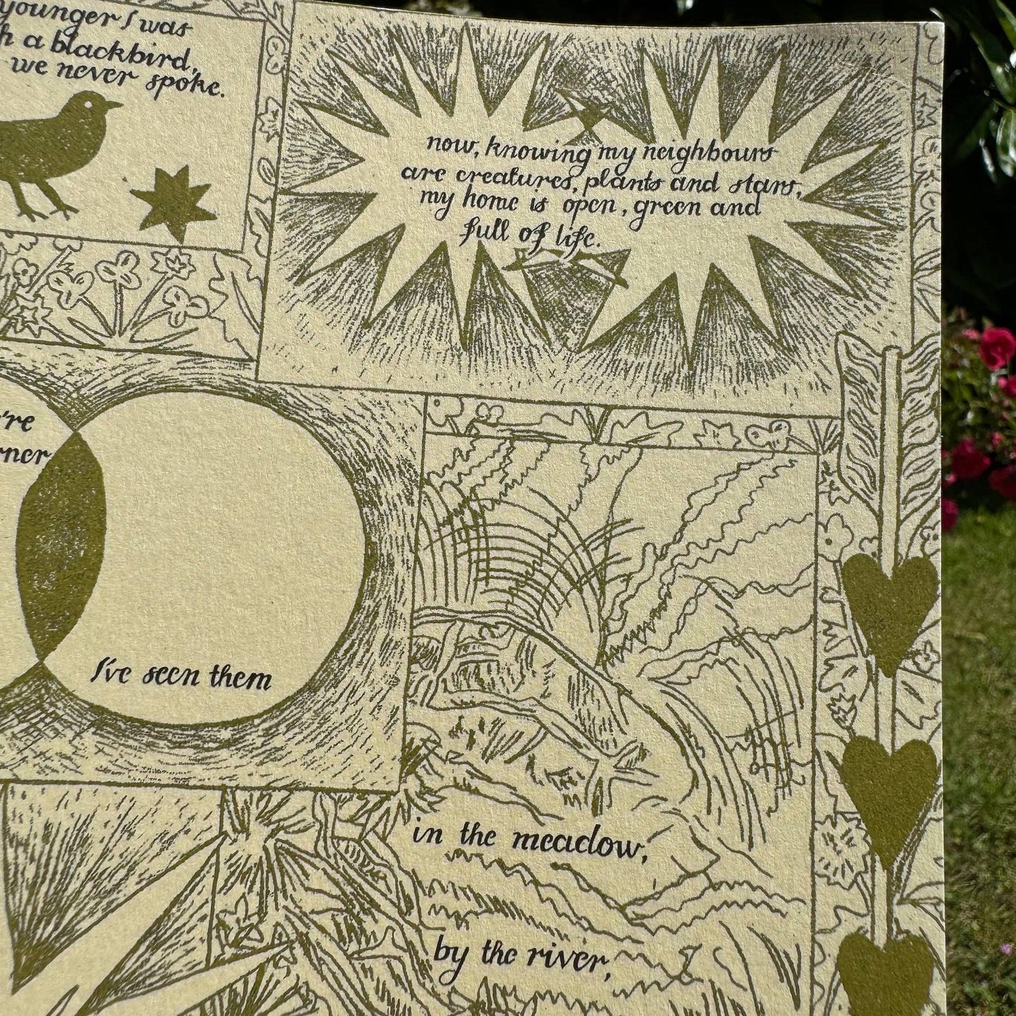 Creatures, Plants and Stars A5 Print