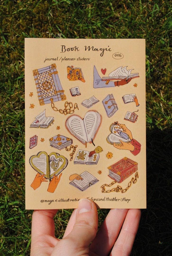 Sticker Sheet "Book Magic" for journals and planners