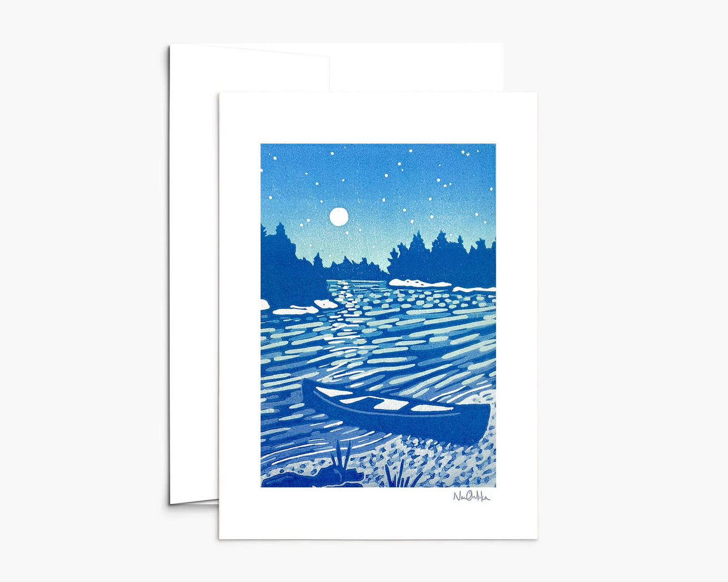 Backcountry Moonrise Greeting Card: NO Clear EcoSleeve