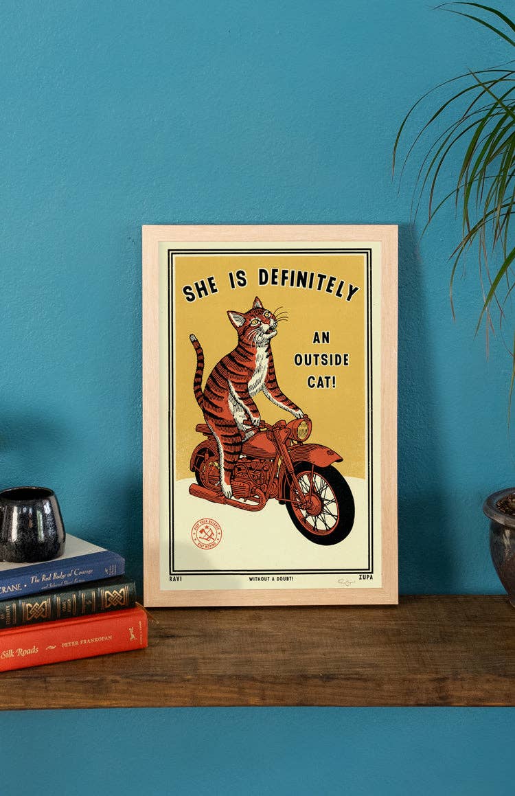 Outside Cat Print: 11"x17"