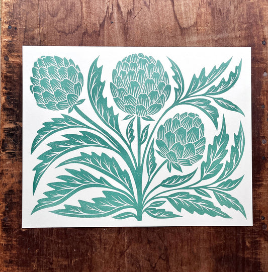 Garden Series: Artichoke Risograph Art Print