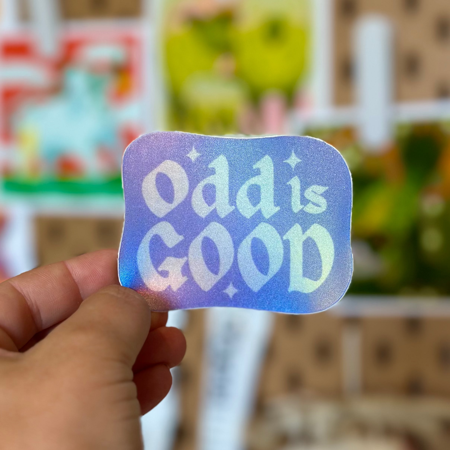 Odd is Good Holographic Sticker