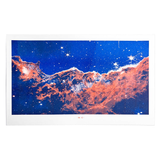 Webb Telescope's Cosmic Cliffs - Risograph Print