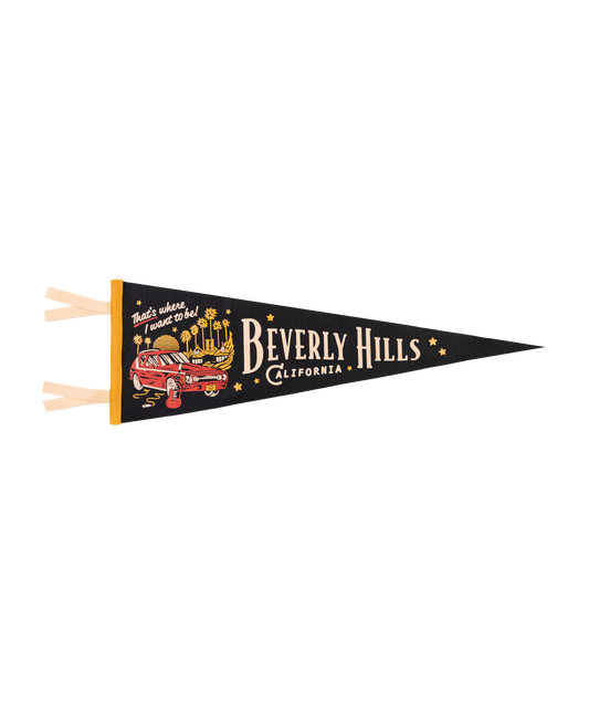 Beverly Hills That's Where I Want To Be Pennant • Weezer x Oxford Pennant