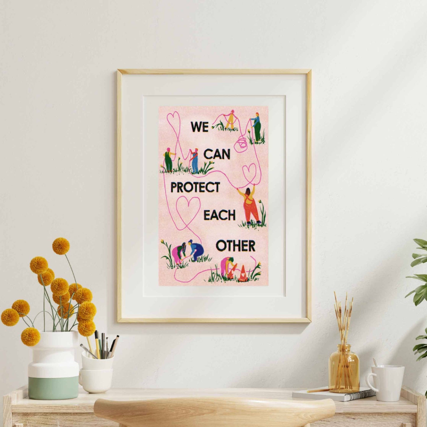 Protect Each Other 11x17 Risograph Poster
