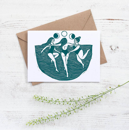 Women of the Water Card, sisters, moons, wild swimming, sea