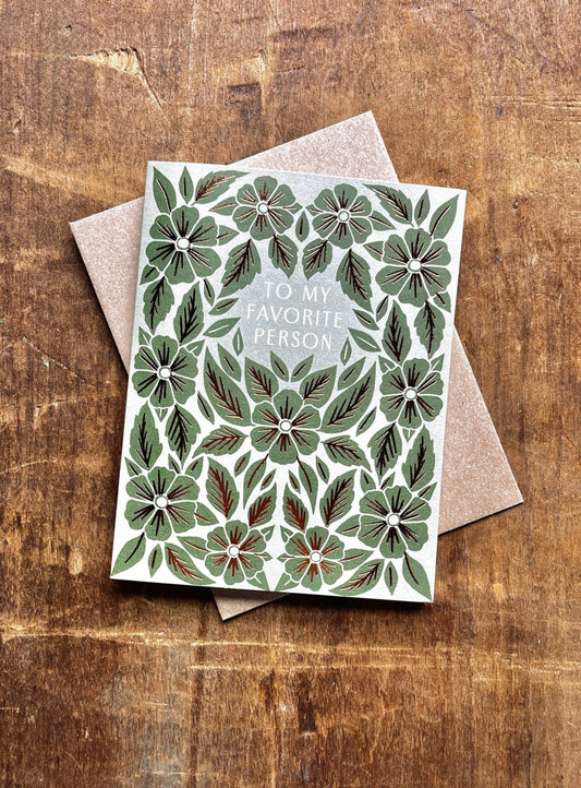 "To My Favorite Person," Greeting Card: Single