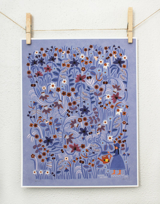 Blue Art Print: 8 x 10