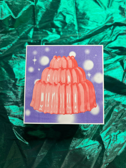 Pink Jell-o Risograph Riso Print