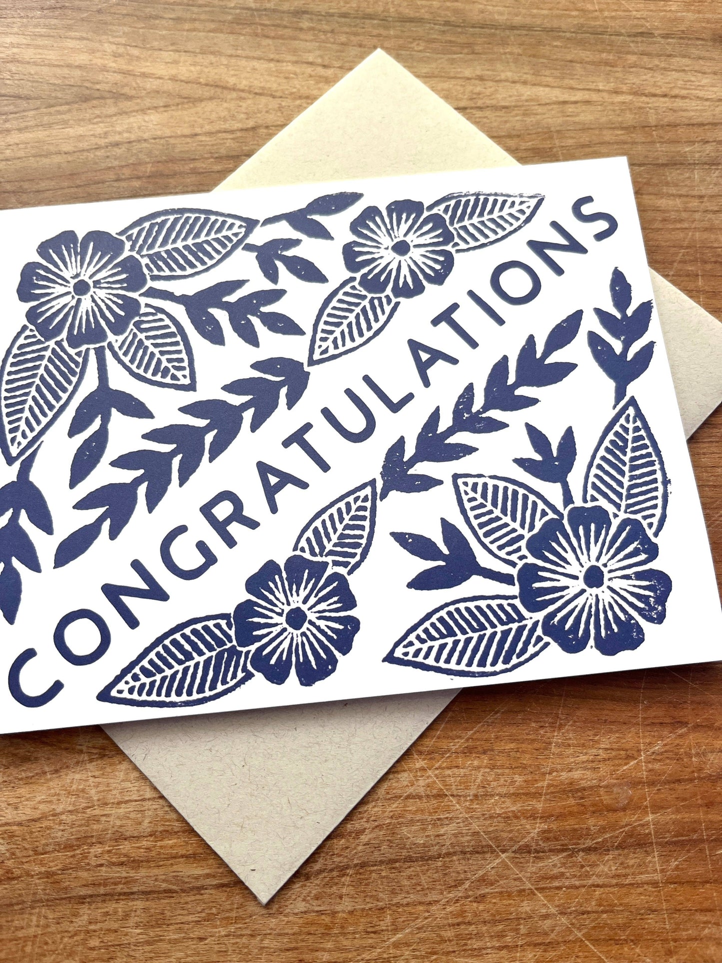"Congratulations" Greeting Card: Single Card