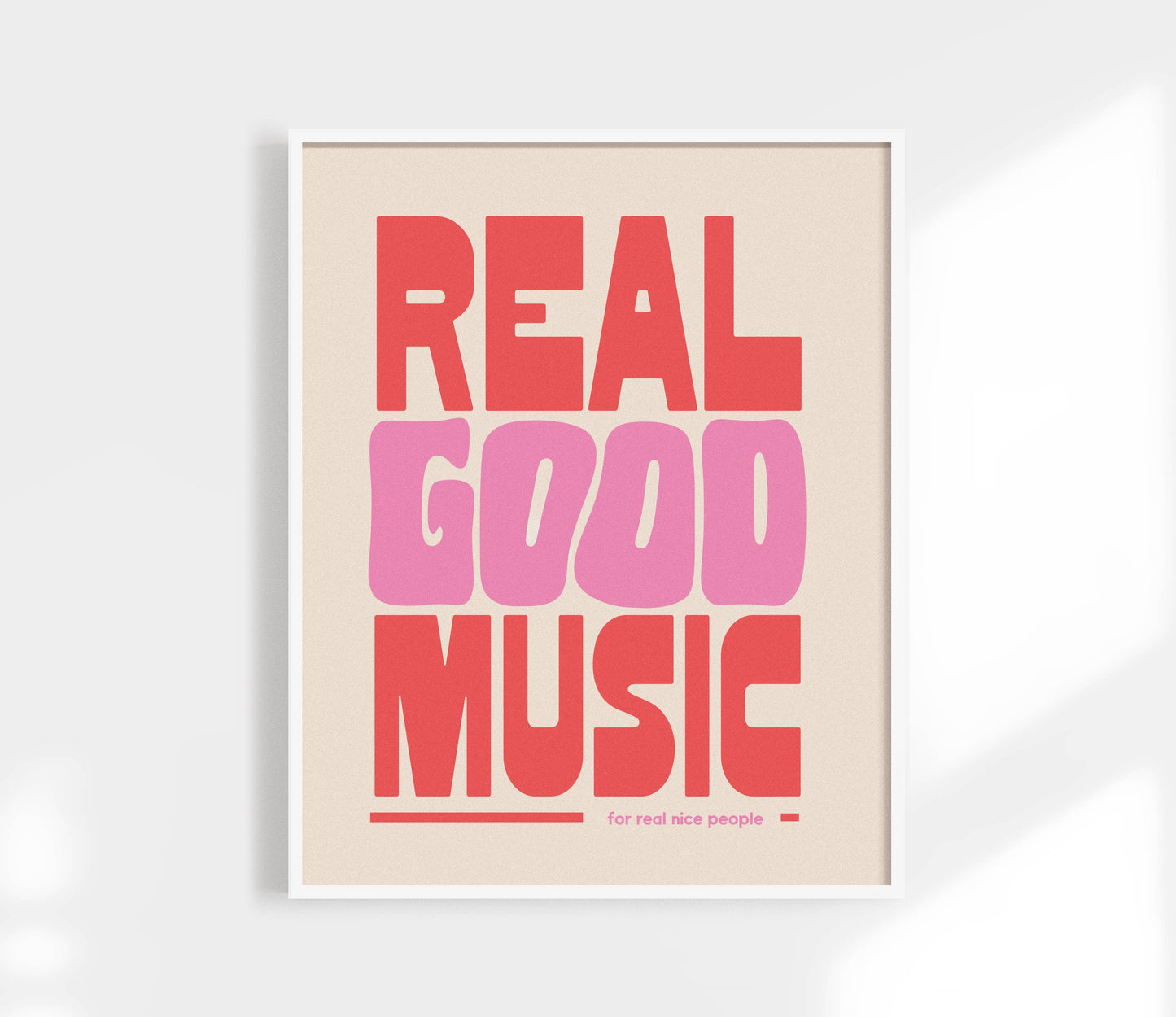 Real Good Music Art Print: Black / 11 x 14