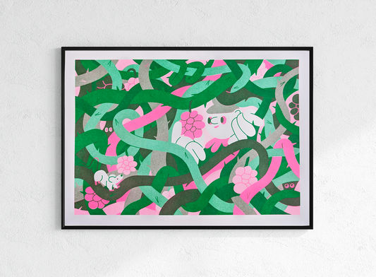 Thorns A3 Risograph Print