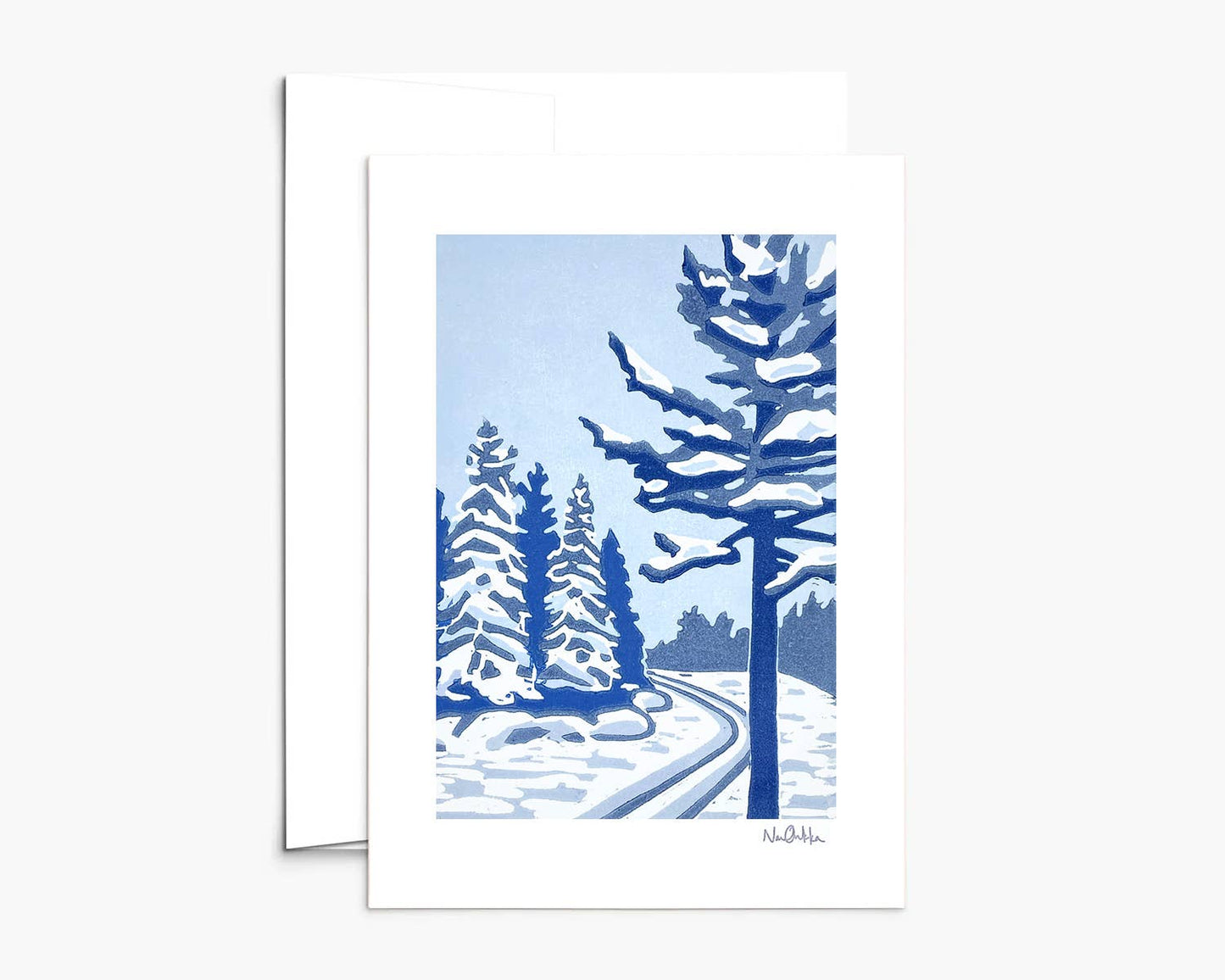 Backcountry Winter Blank Greeting Card: With Clear EcoSleeve