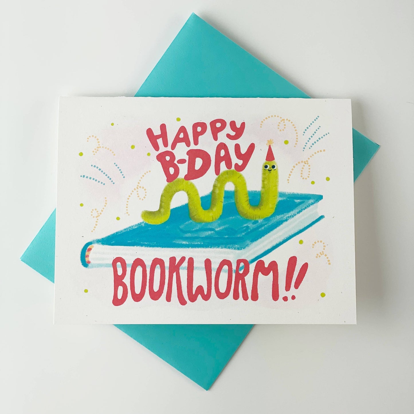 Happy BDay Bookworm Birthday Card