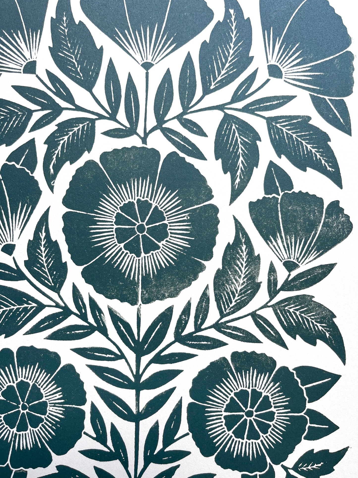 Hand Block Printed Art Print - No. 5792