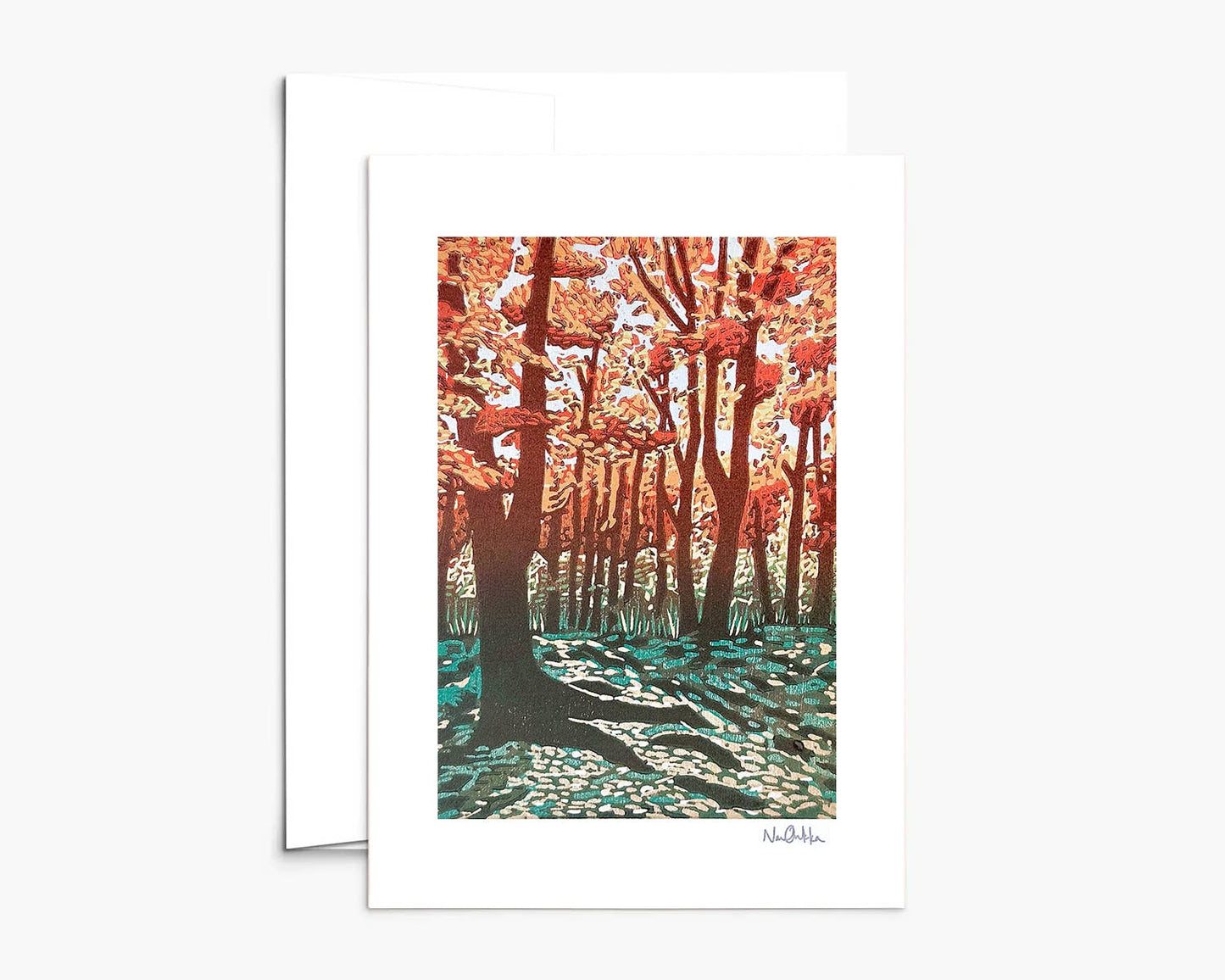Maple Glow Greeting Card: With Clear EcoSleeve