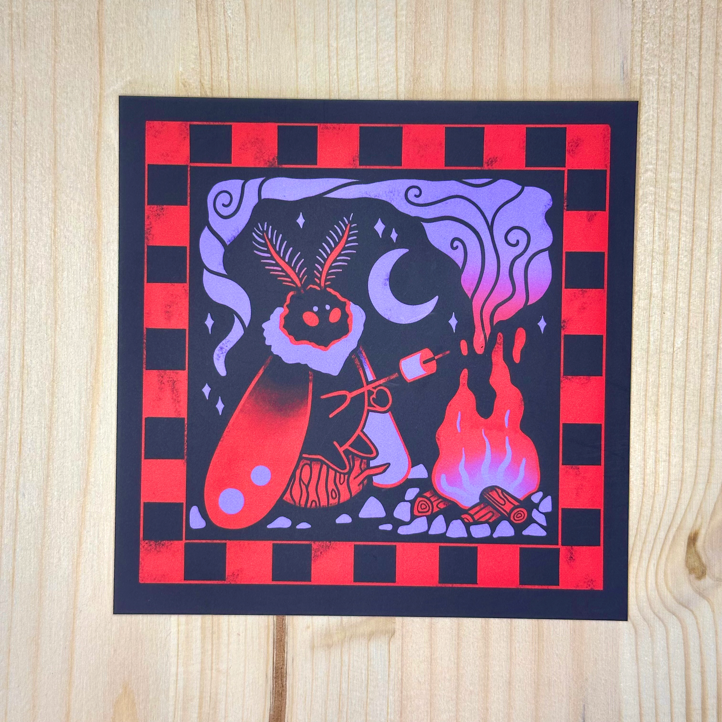 Mini Prints: Deer in Field