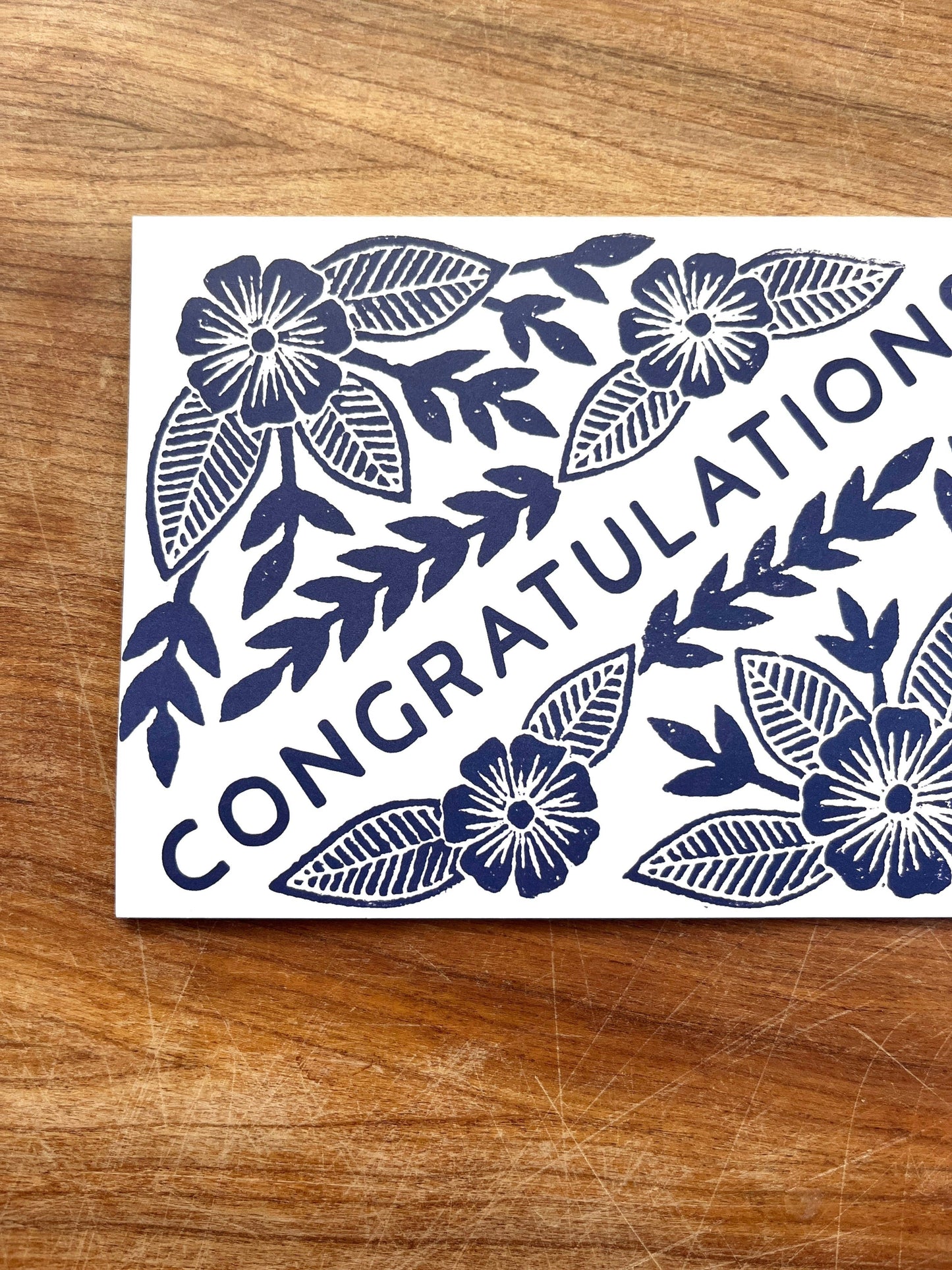 "Congratulations" Greeting Card: Single Card