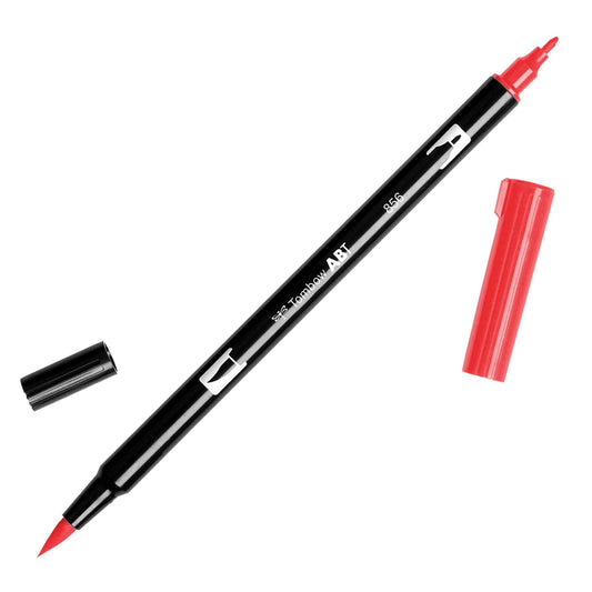 Dual Brush Pen Art Markers - Poppy Red - SKU# 56600