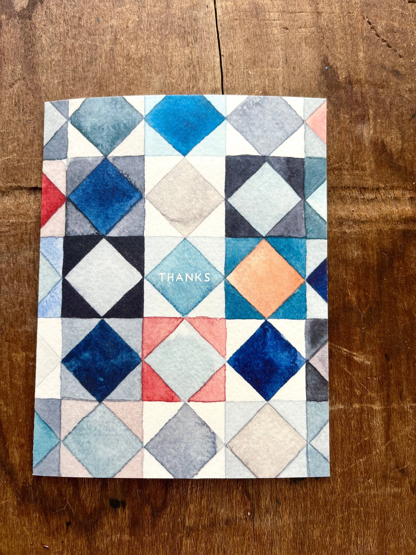 "Thanks," Greeting Card: Single Card