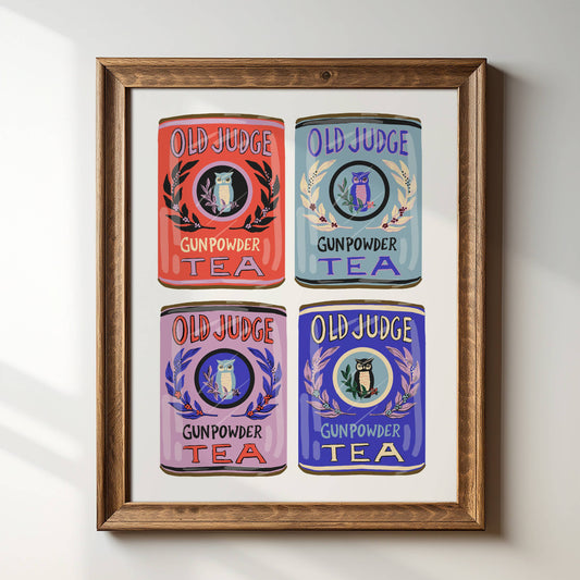 "Bold Tea Canisters" - 8" x 10" Giclée Art Print