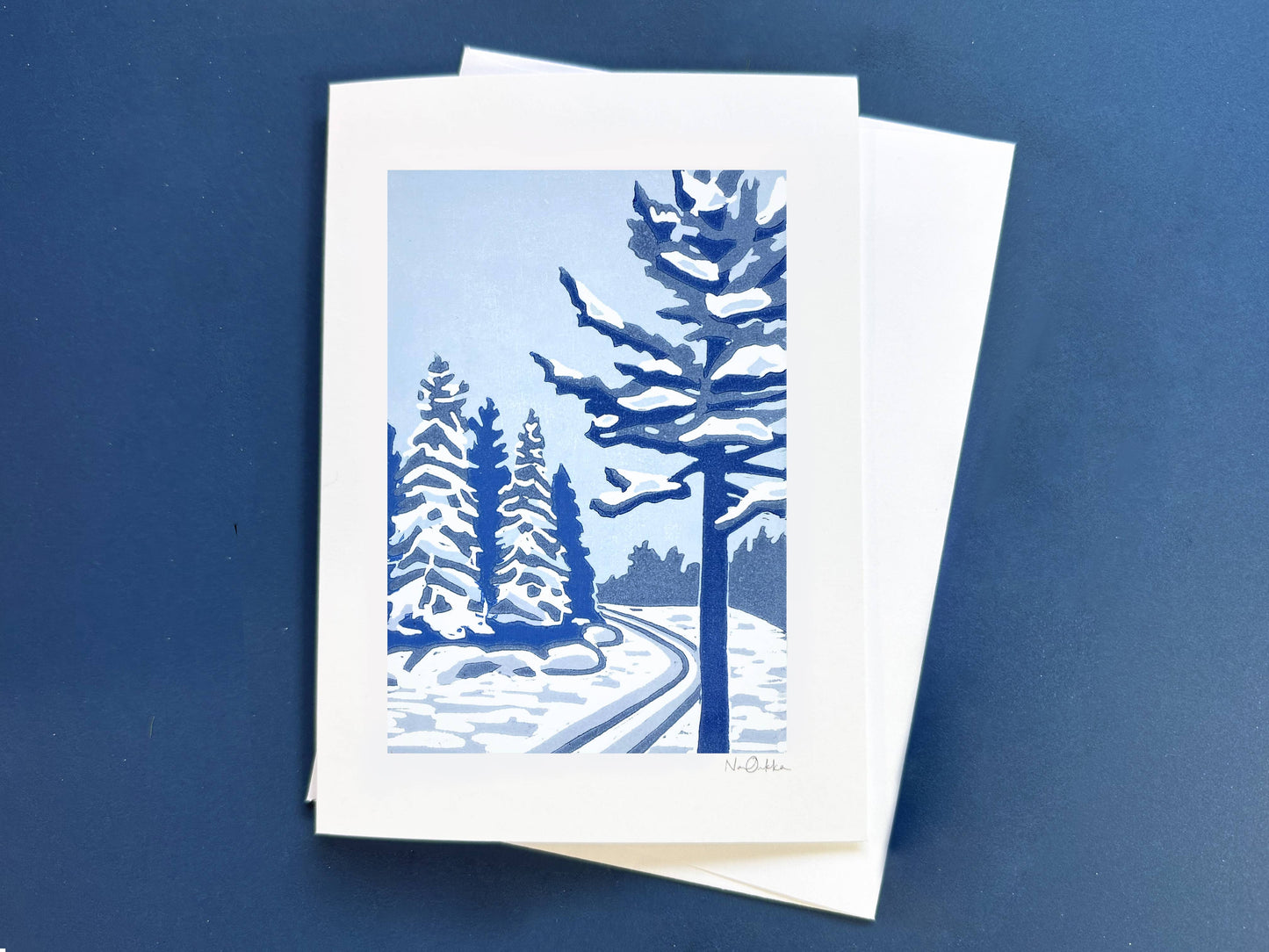 Backcountry Winter Blank Greeting Card: With Clear EcoSleeve
