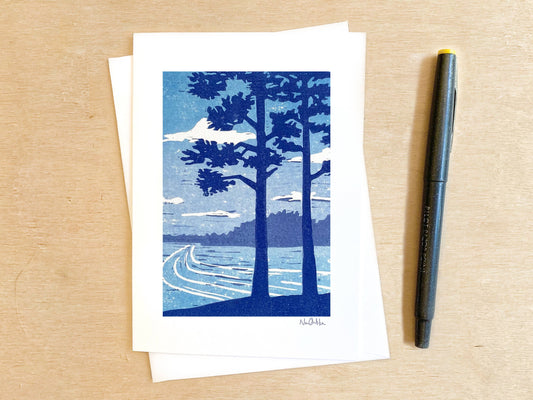 Through The Pines Greeting Card: NO Clear EcoSleeve