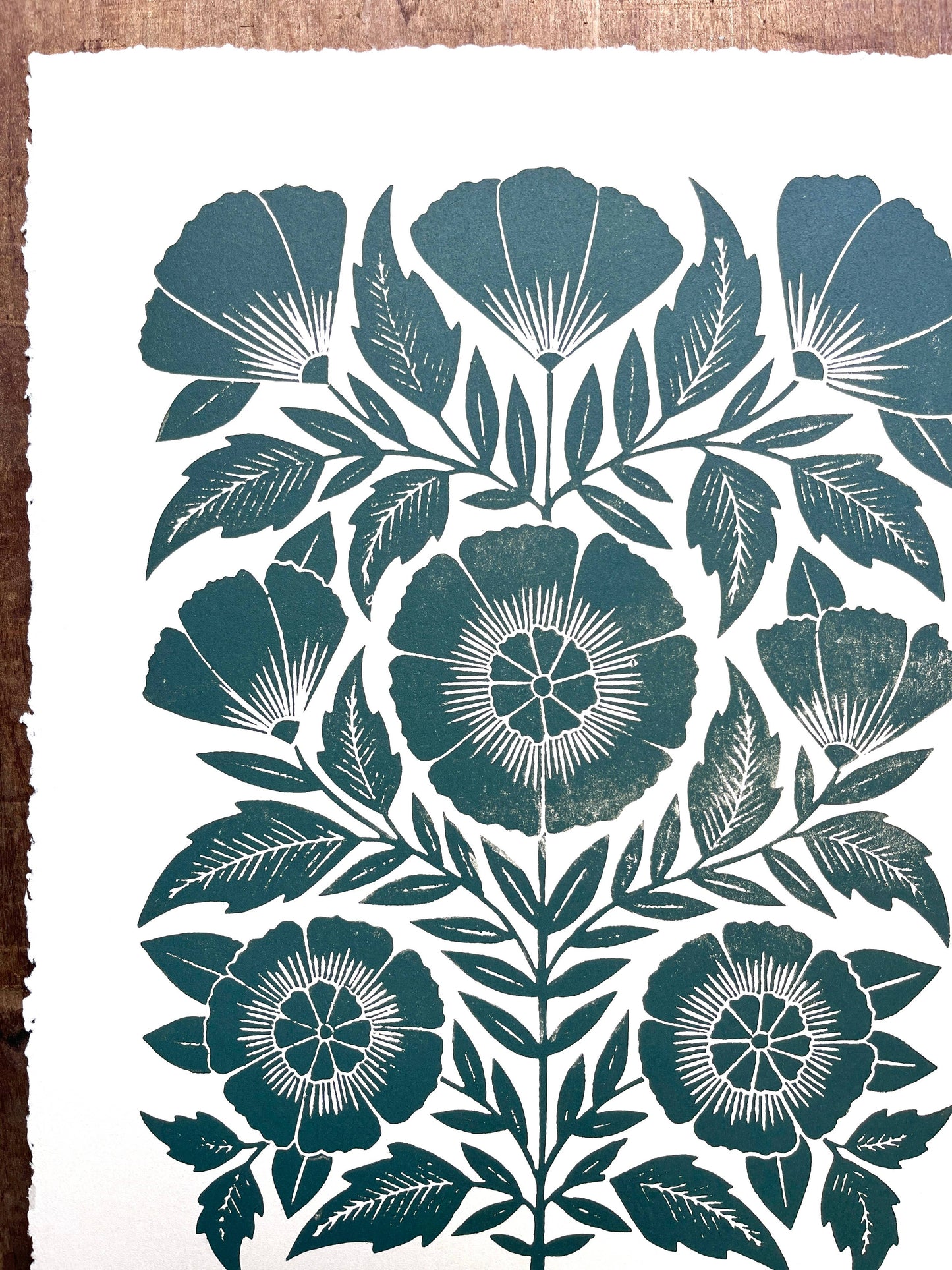 Hand Block Printed Art Print - No. 5792