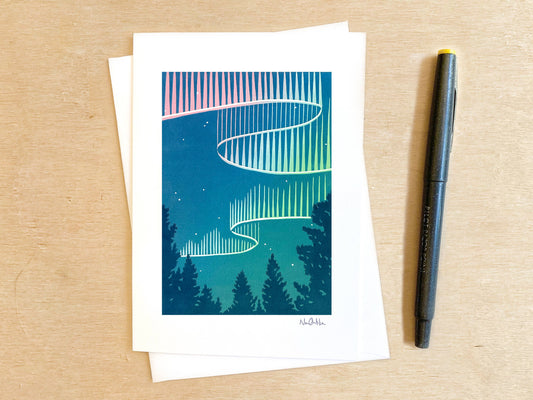 Northern Lights Greeting Card: With Clear EcoSleeve