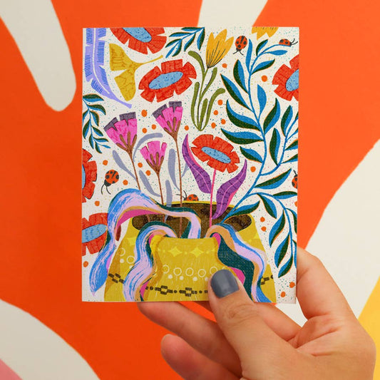 Illustrated Spring Bloom A2 Card