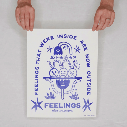 Nice to See You Feelings Risograph Poster