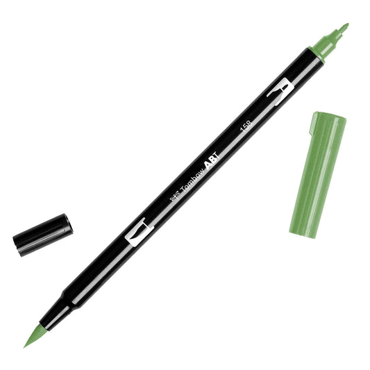 Dual Brush Pen Art Markers - Dark Olive - SKU# 56516