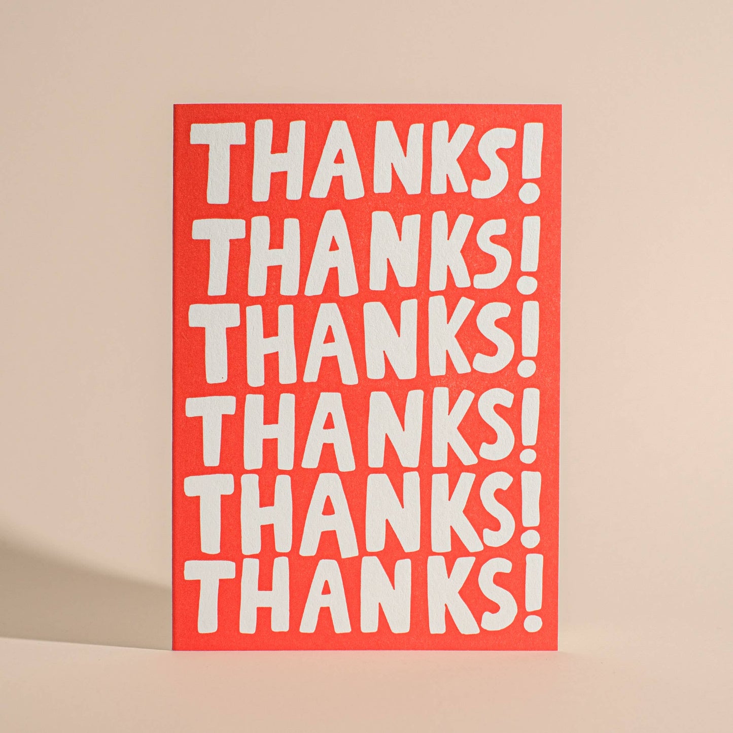 Thanks! Thanks! Thanks! Letterpress Greeting Card