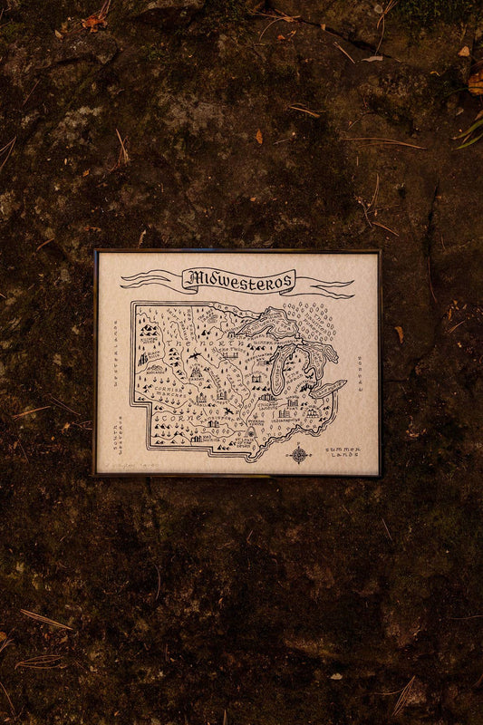 Midwesteros Map Print: 14 x 11