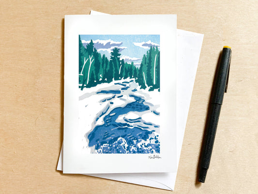 River Rhythm Blank Greeting Card: With Clear EcoSleeve