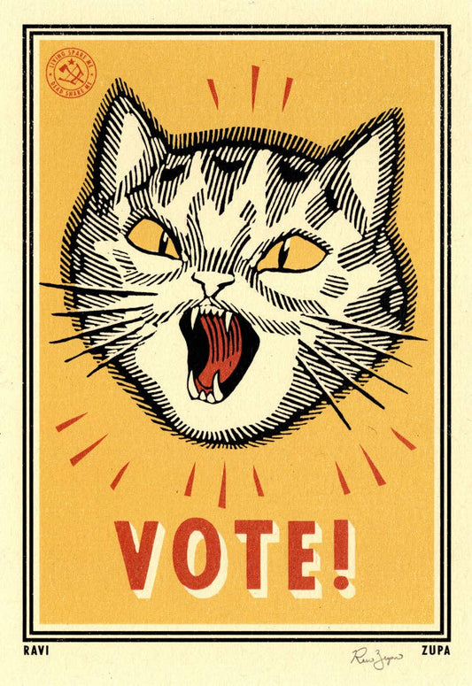 Vote Cat #3 Print