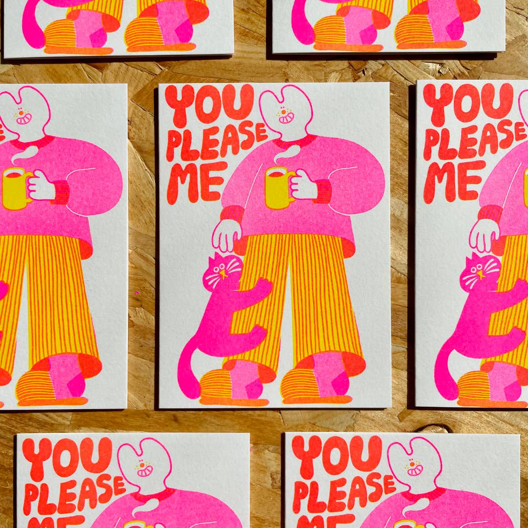 You Please Me Cat Card by YUK FUN