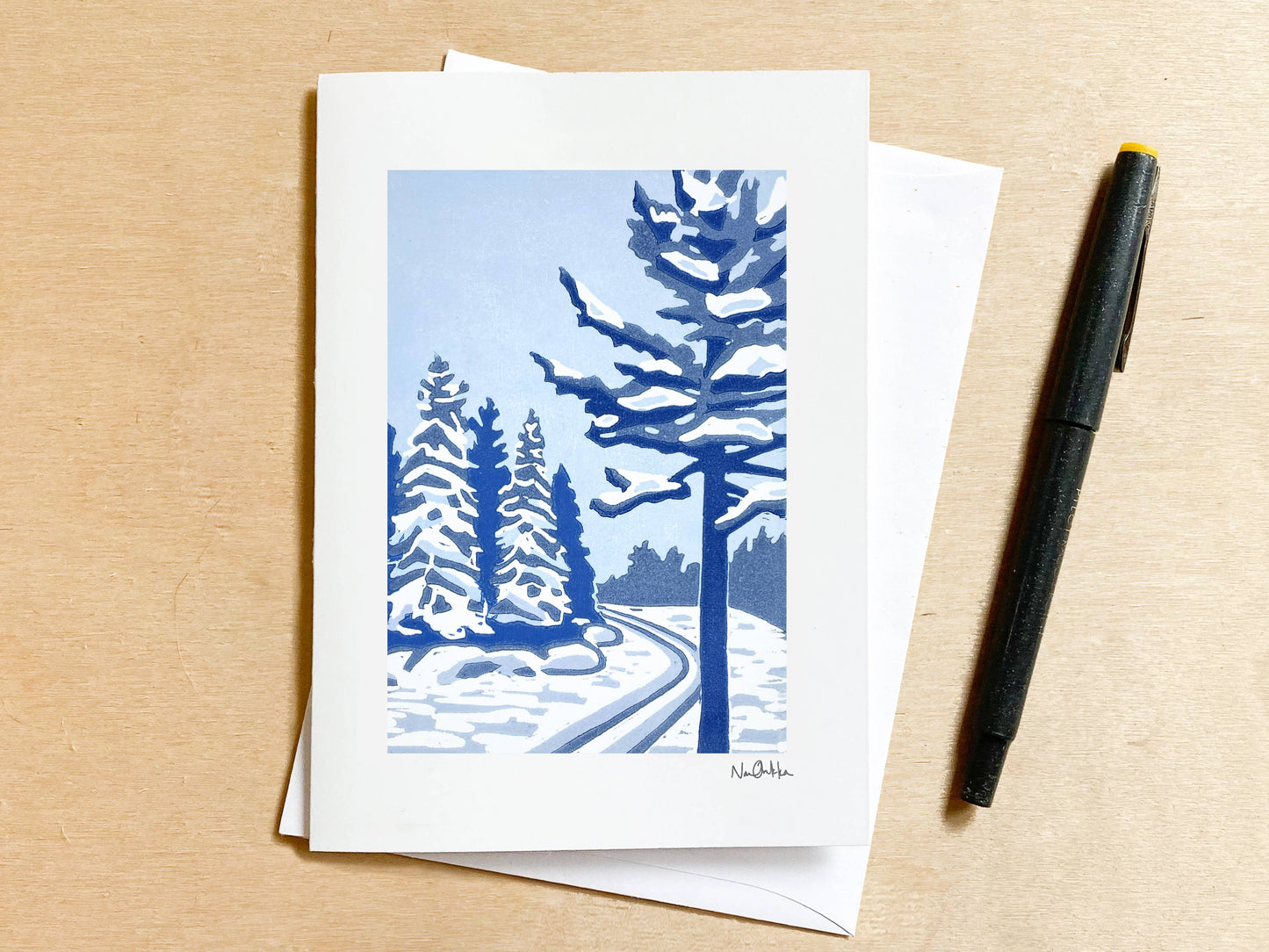 Backcountry Winter Blank Greeting Card: With Clear EcoSleeve