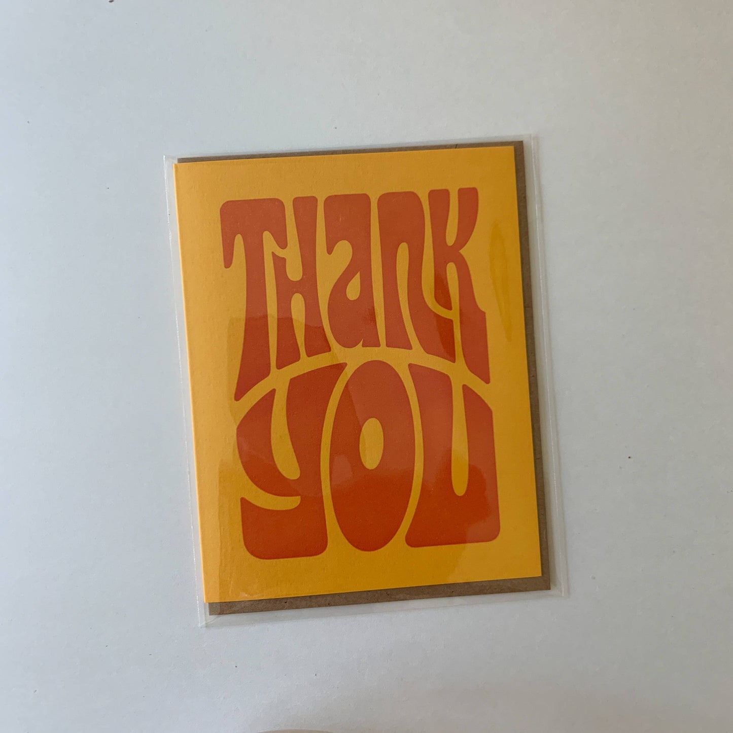 Thank You Letterpress Card: Blue