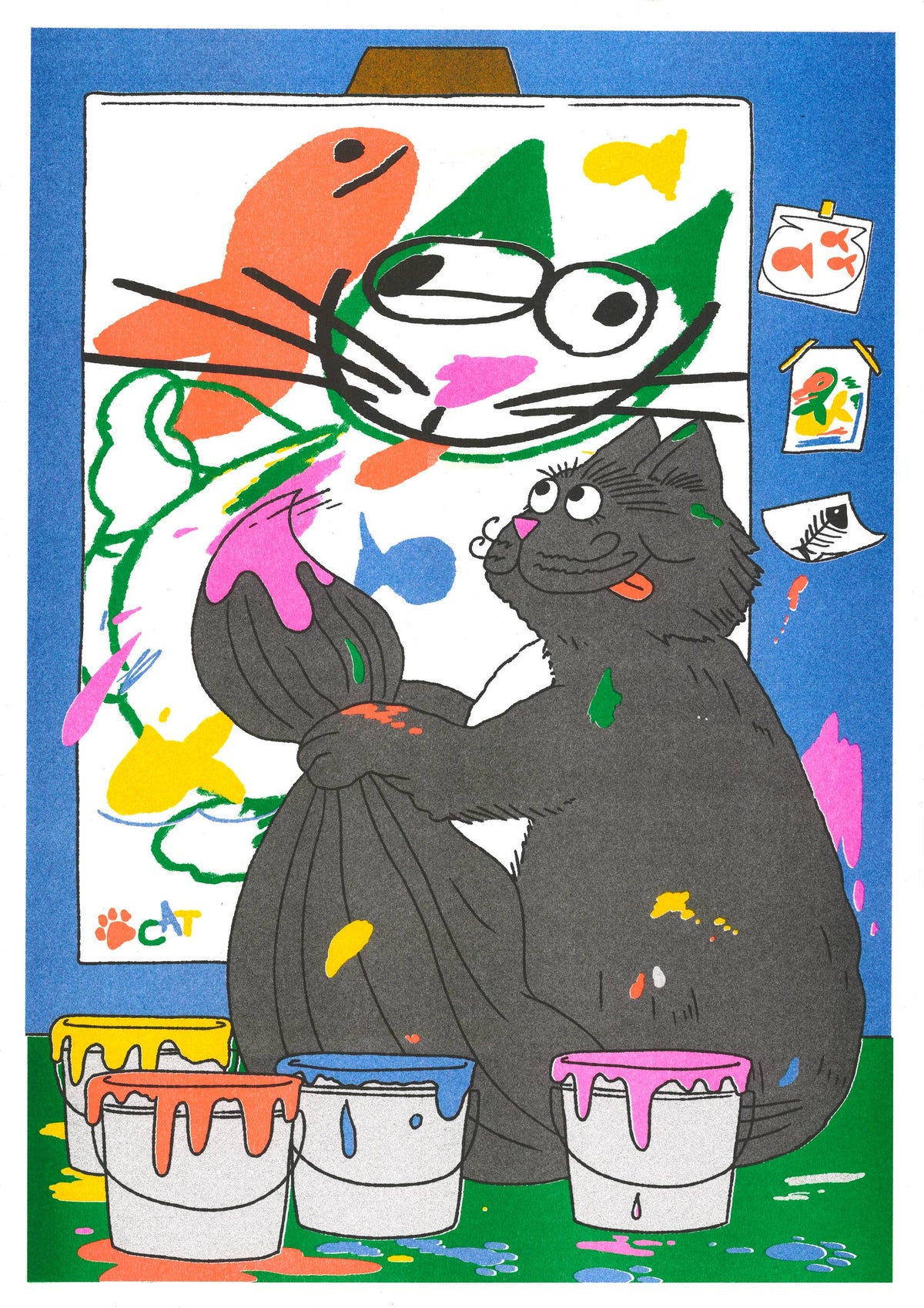 A3 poster - Angela Kirkwood - If pets could paint